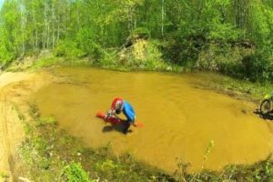 sunken dirt bike